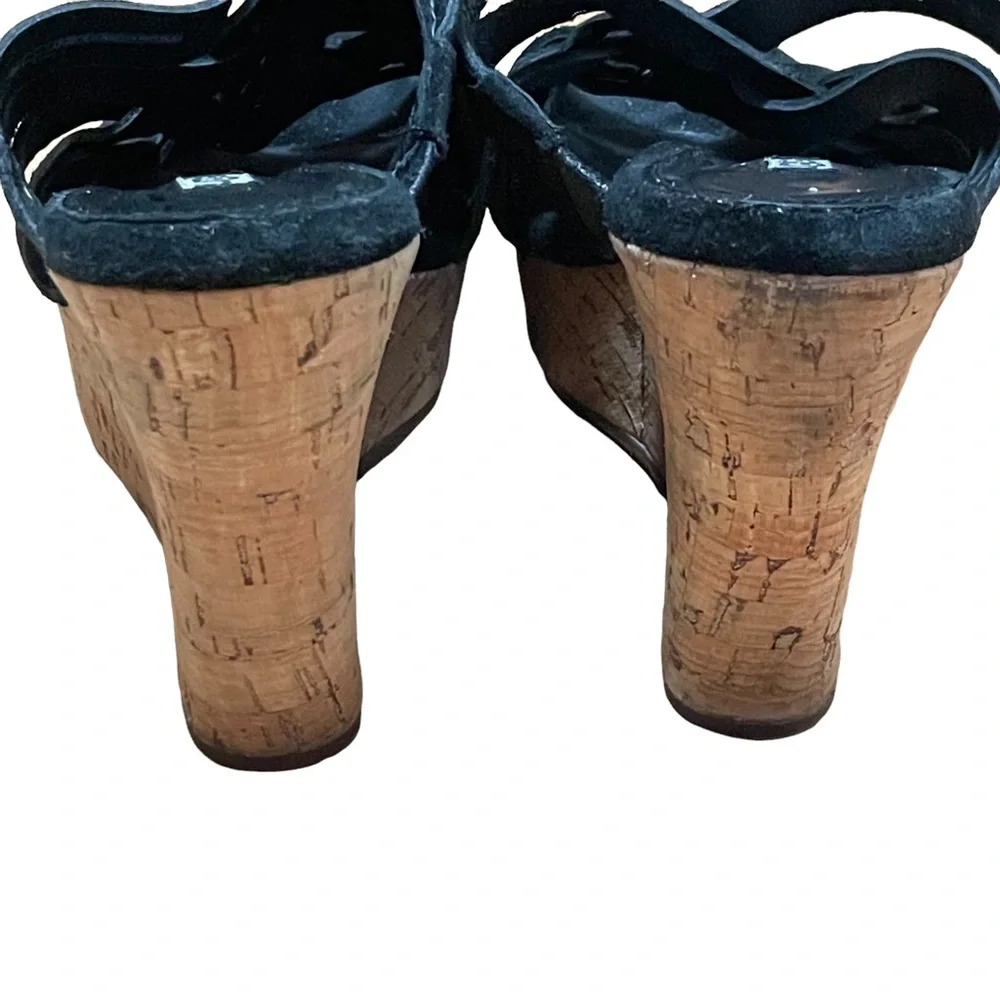 UGG Marta black cork wedge sandals